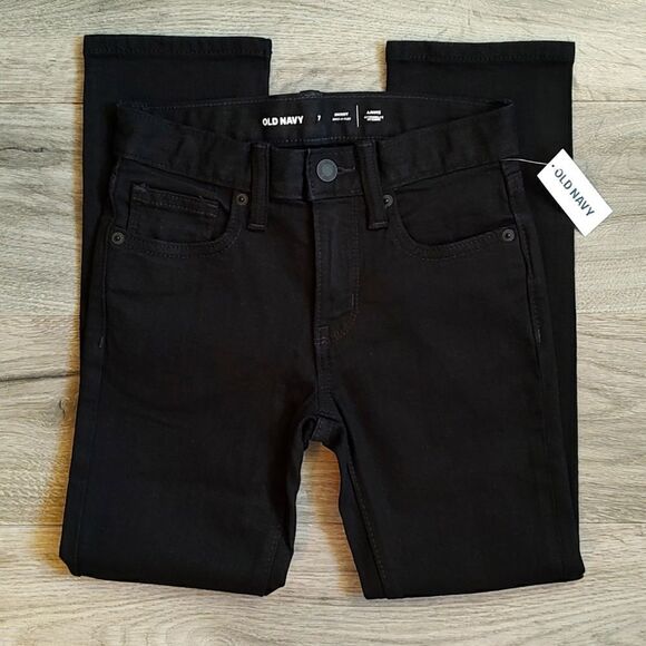 Old Navy New With Tag Built-In Flex Black Skinny Boy Jeans With Adjustable Waist - Picture 5 of 11